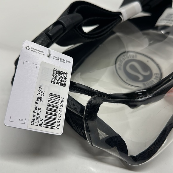 Lululemon Clear Everywhere Plastic Belt Bag Logo Stadium 1L Fanny Pack NWT New - Picture 6 of 9